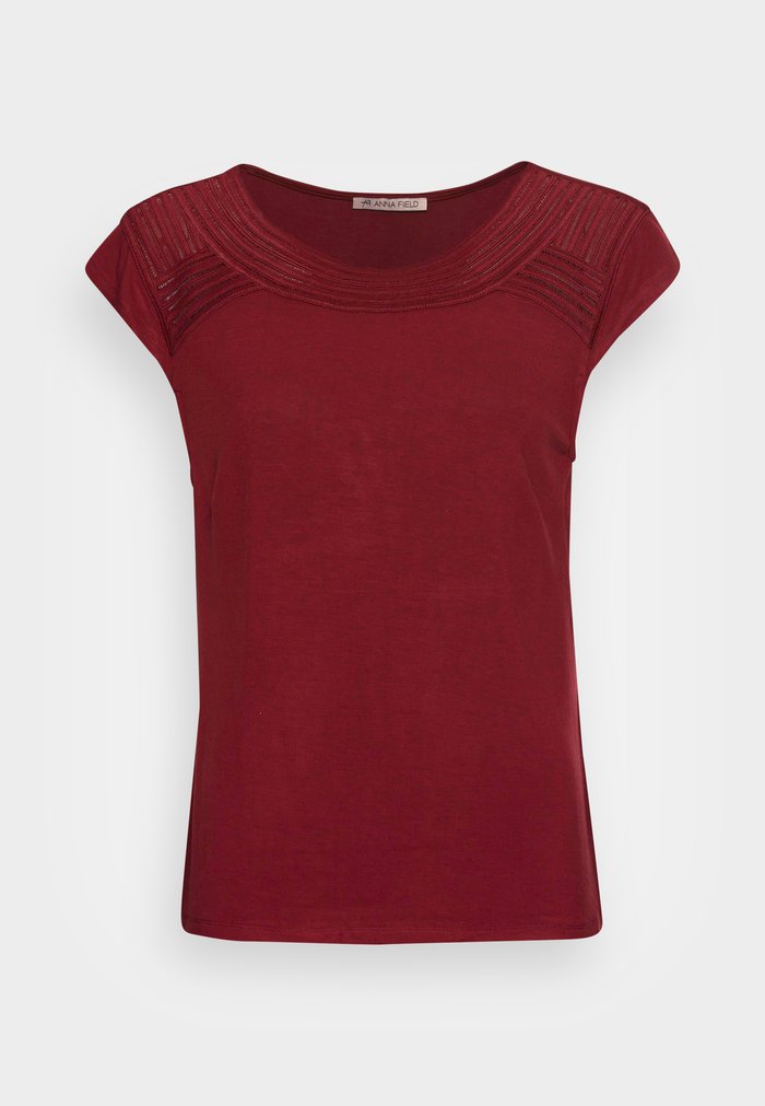 T Chemises Anna Field BASIC Rouge Foncé Femme | WSJ-7078382